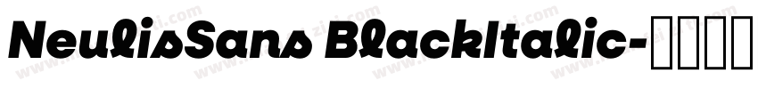 NeulisSans BlackItalic字体转换